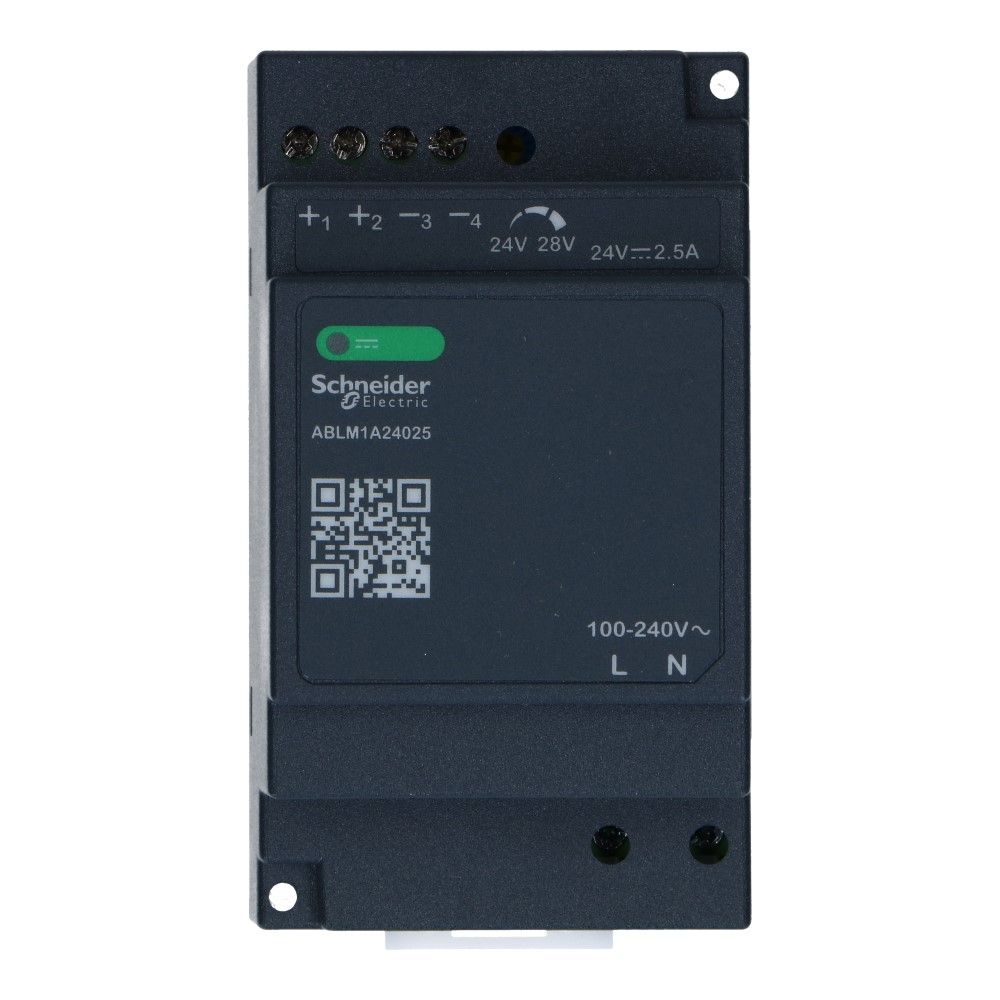 Dinrail voeding 24VDC uit 100-240VAC in 2.5A 60Watt
