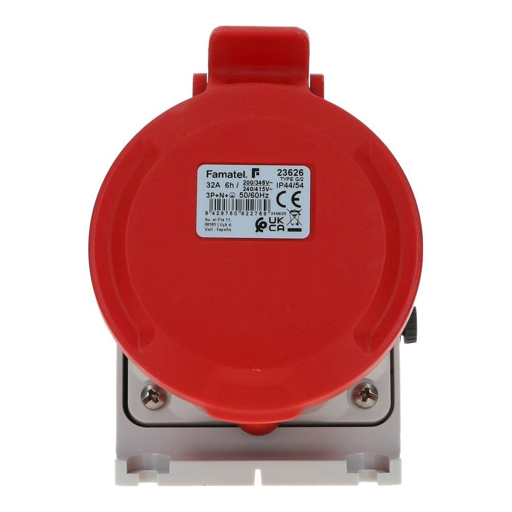 CEE male 5 polig 6H 32A IP44 wcd 380-415VAC + schuko wcd