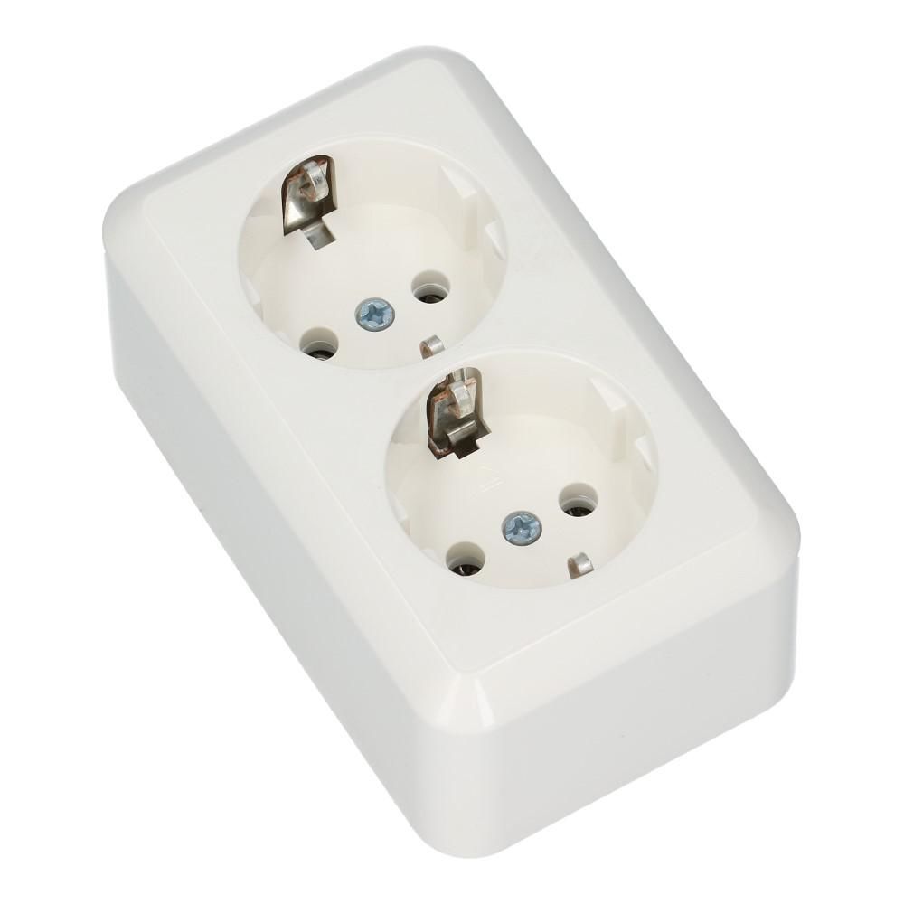 Wandcontactdoos dubbel RA CONTURA 9010
