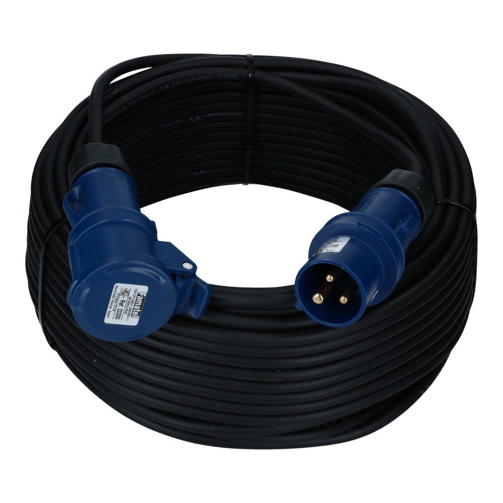 CEE verlengkabel 3 polig 16A 3x1.5mm² 40 meter IP44 H07RN-F