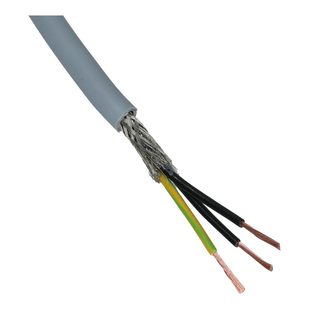 Stuurstroomkabel F-CY-JZ 3x1.5mm² grijs afgeschermd