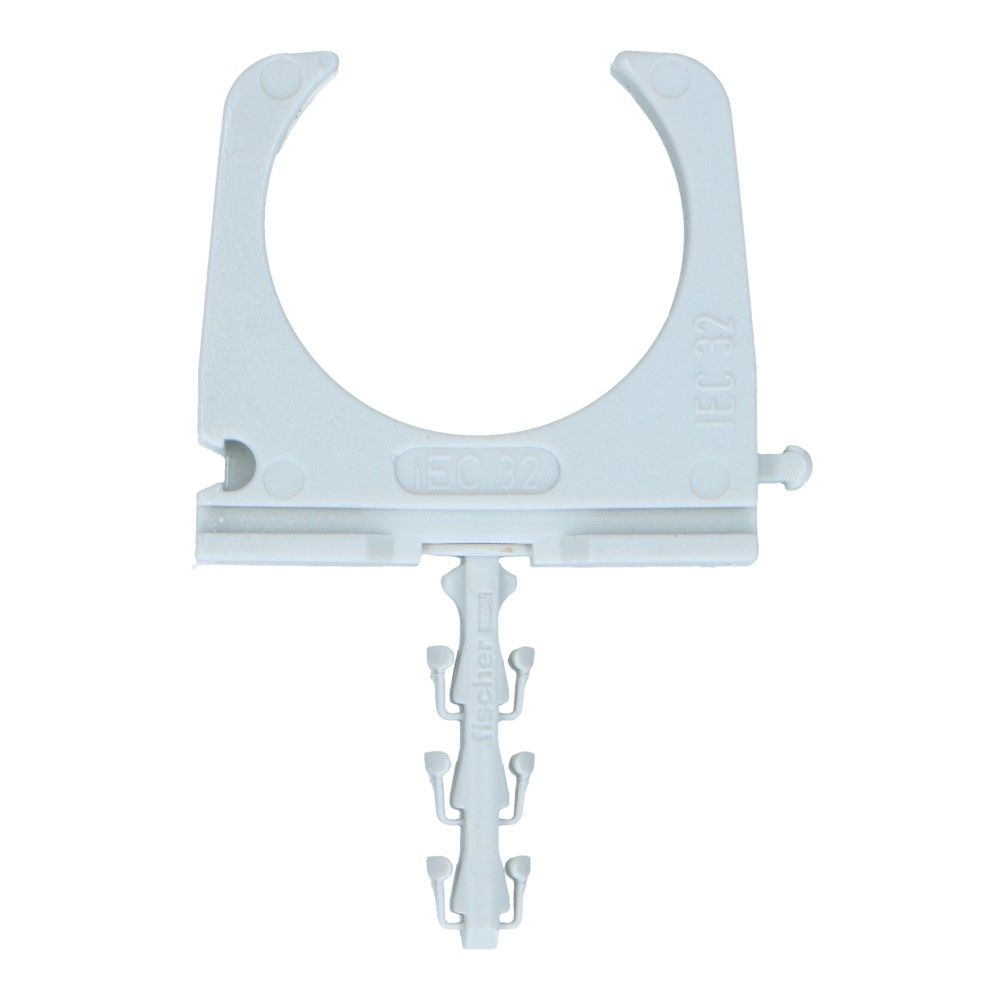 Klembeugel met plug SF Plus RC 31-32mm lichtgrijs - 25 stuks