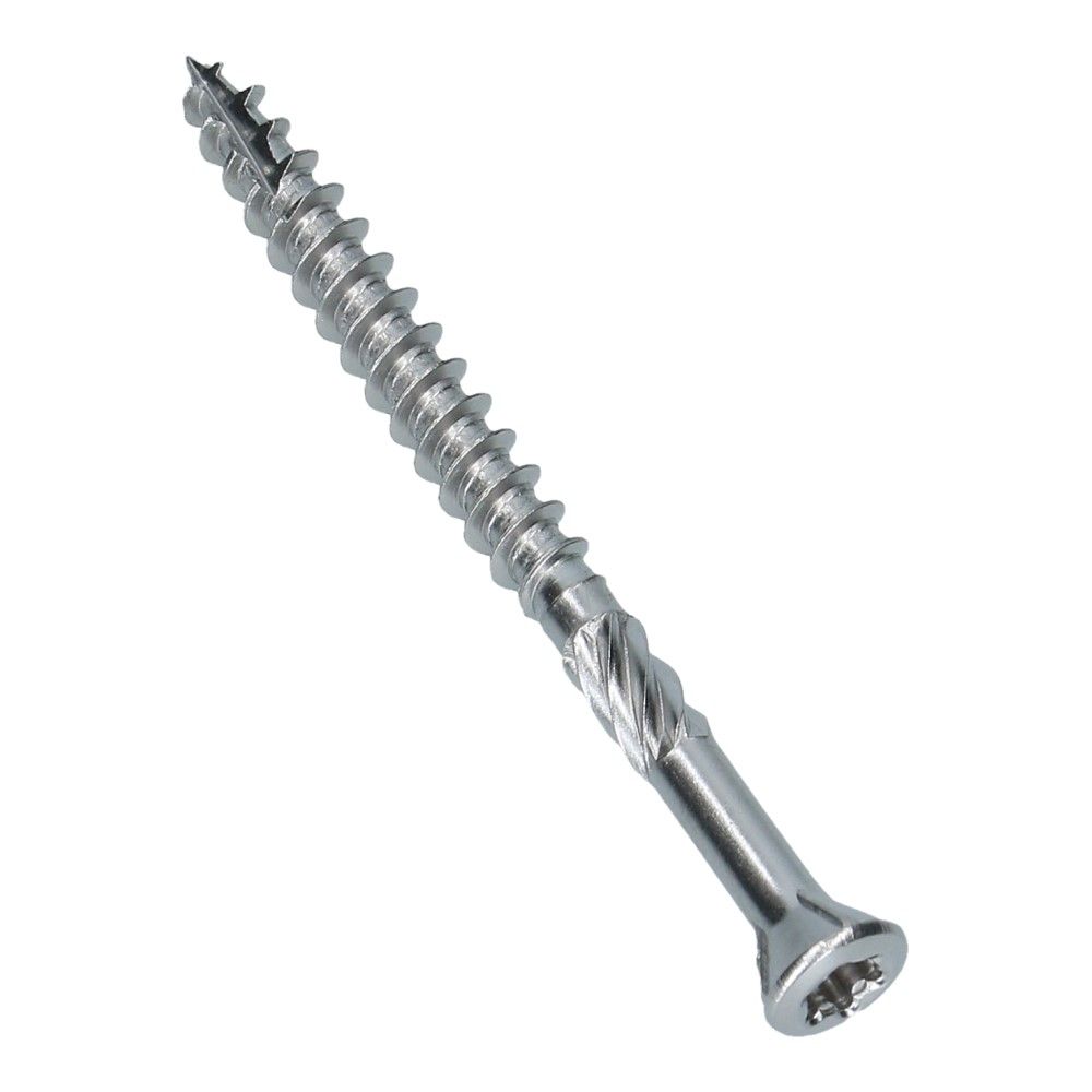 Hardhoutschroef 5x60 Torx 25 Platkop RVS C2 - 200 stuks