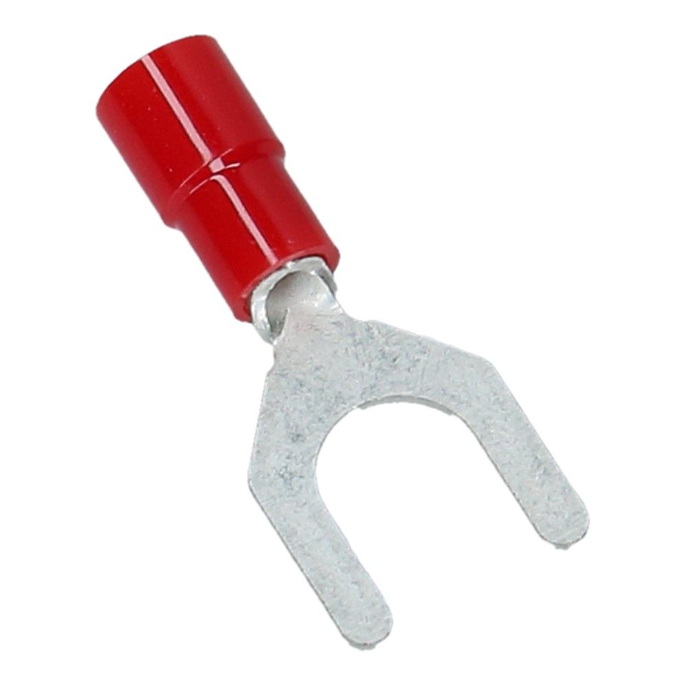 Kabelschoen vork opening 6.4mm B-11mm Rood - 100 stuks