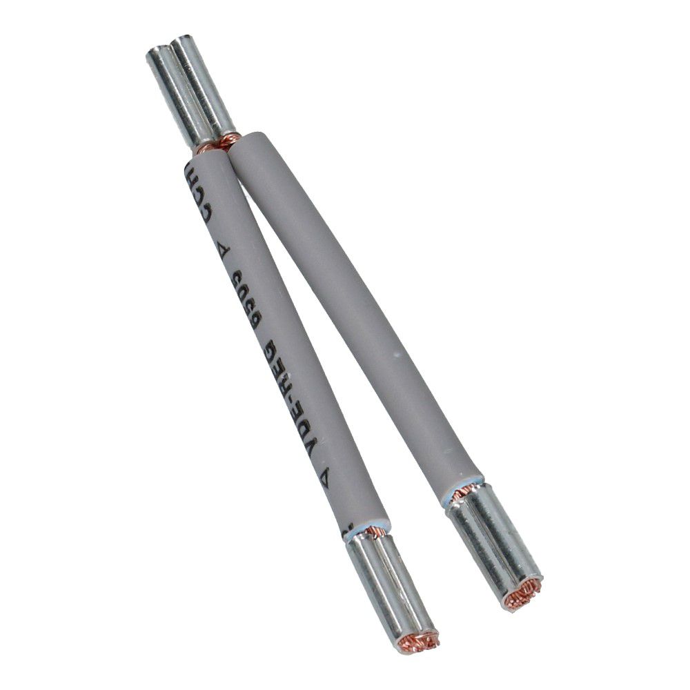 Montagedraad met vertind huls dubbel grijs 2.5mm² 320-320mm halogeenvrij 90°C 