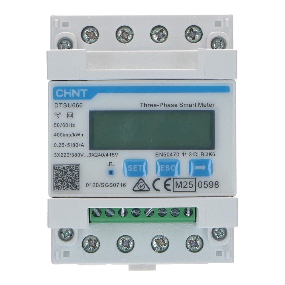 Chint kWh meter 80A 3-fase direct Modbus MID
