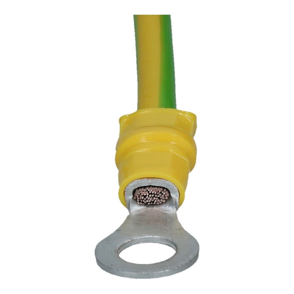 Aardkabel Vereffeningskabel vertind 6mm² 0.25meter met kabeloog 8.4mm