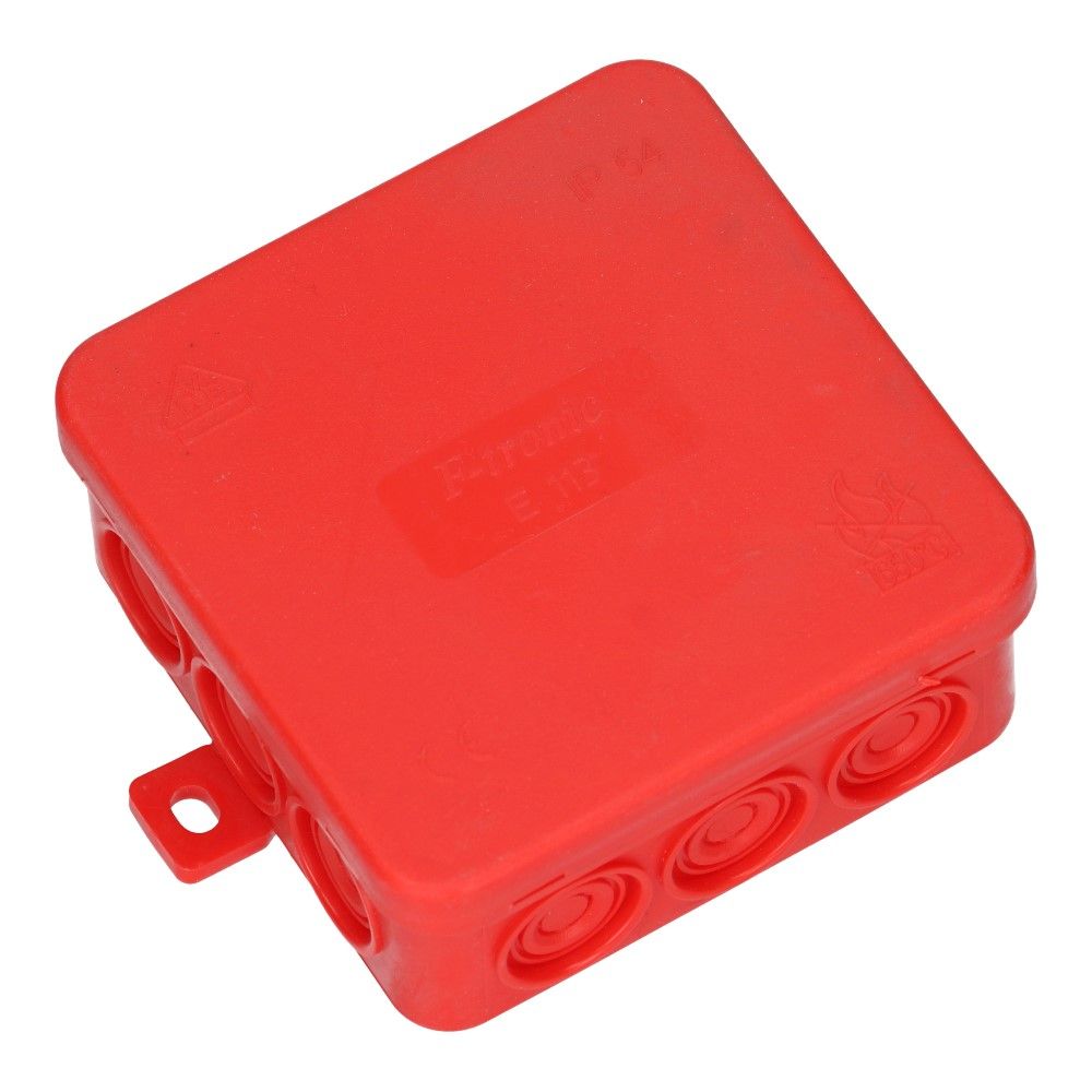 Lasdoos IP54 (hxbxl) 40x85x85mm IB ROOD
