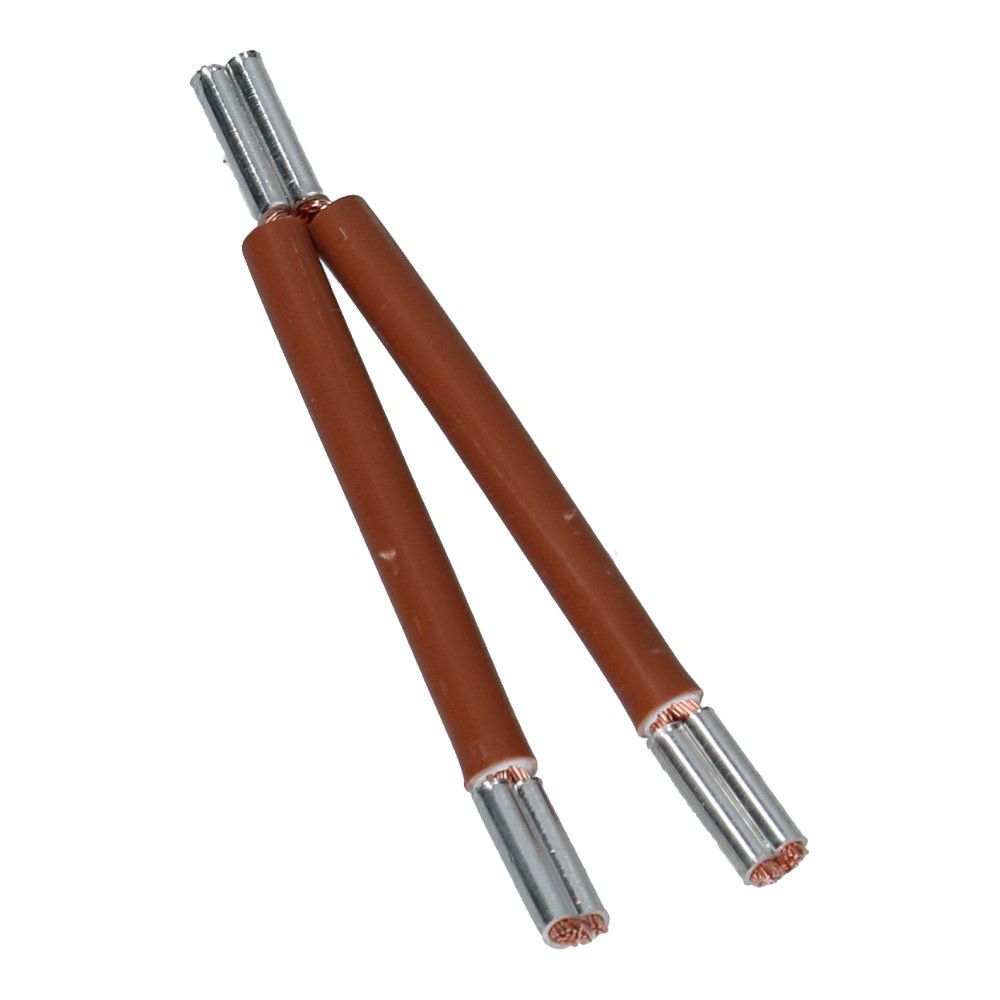 Montagedraad met vertind huls dubbel bruin 2.5mm² 470-470mm halogeenvrij 90°C 