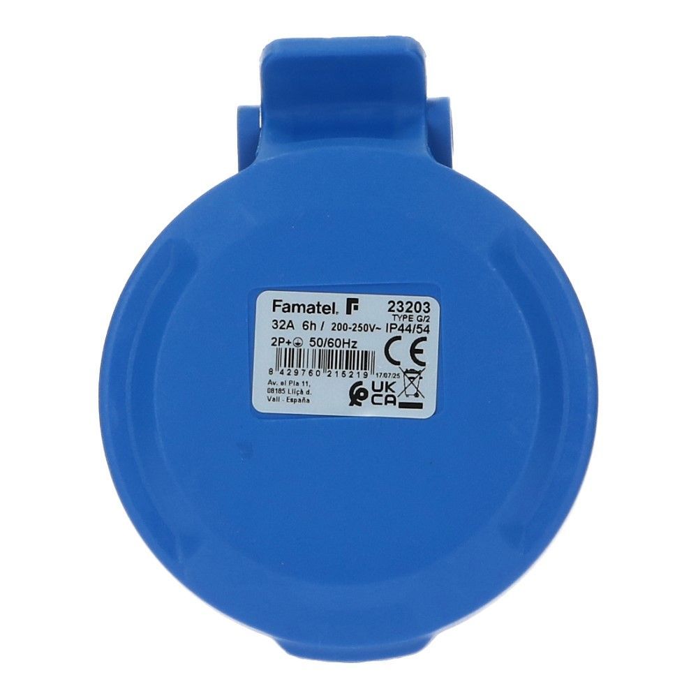CEE female 3 polig 6H 32A IP44 stekker 220-240VAC