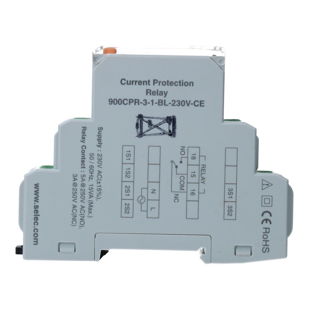 Stroomcontrole relais digitaal 0-999A 3 fase