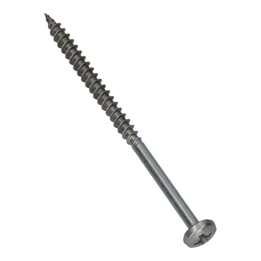 Spaanplaatschroef 6X100 bolkop RVS A2 PZ3 - 200 stuks