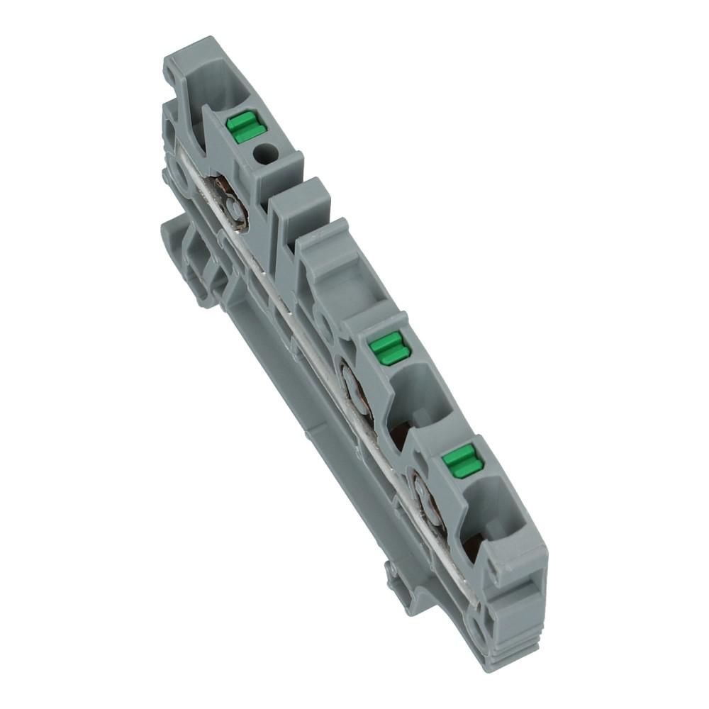 Montageklem steek EFC 2.5mm² grijs 3 aansluitingen