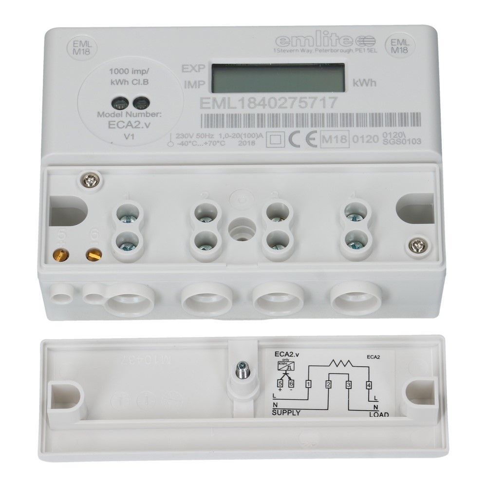 kWh meter 1 fase 1/100A MID Factureerbaar Imp/Exp
