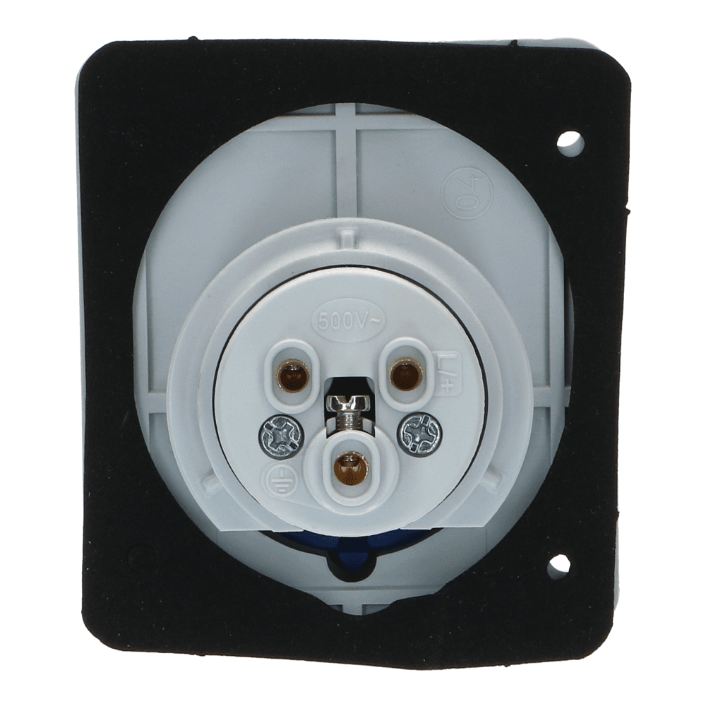CEE female 3 polig 6H 16A IP67 inbouw wcd 220-240VAC
