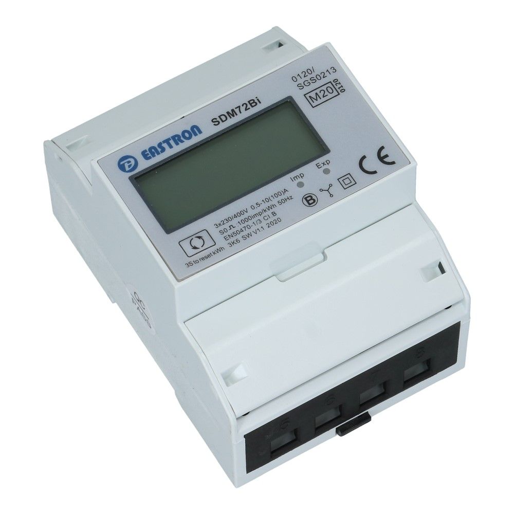 kWh meter 3 fase  MULTI 10/100A MID Factureerbaar Reset Imp/Exp