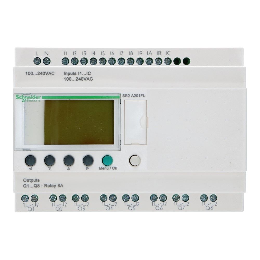 Zelio PLC zonder klok 20I-O 12in 8uit met scherm 100-240VAC