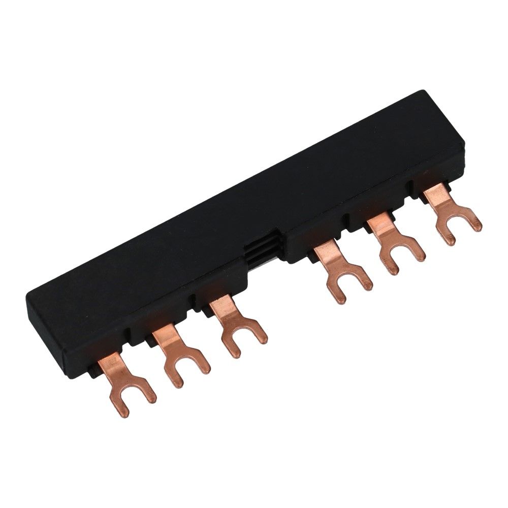 Kamrail vork 3 fase 6 poles offset 9mm tbv motorbeveiliging