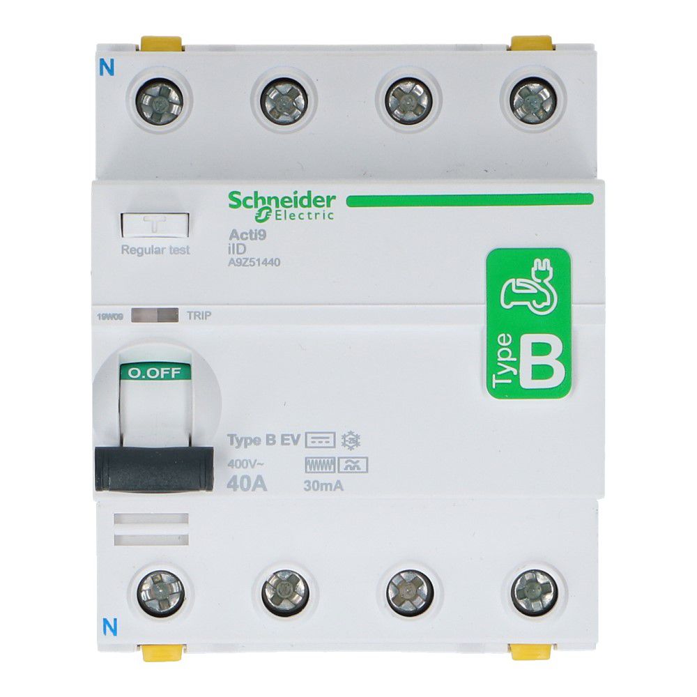 Aardlekschakelaar 4 Polig 25A 300mA Type B-SI Acti9 iID