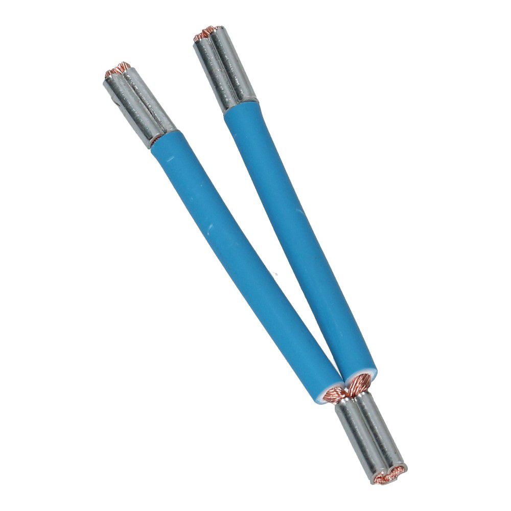 Montagedraad met vertind huls dubbel blauw 2.5mm² 260-260mm halogeenvrij 90°C 