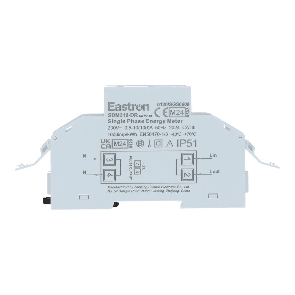 kWh meter 1 fase MULTI 10/100A Reset MID Factureerbaar Import