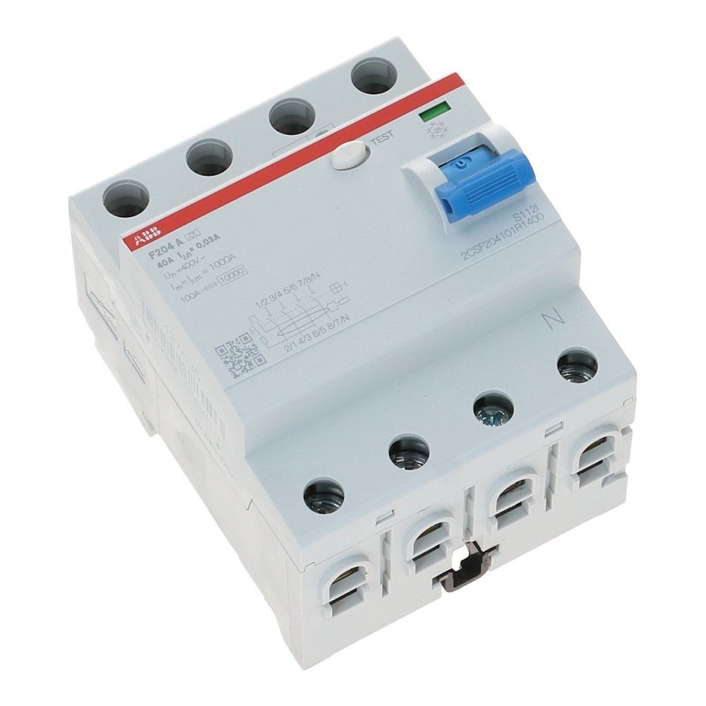 ABB Aardlekschakelaar 40A 4-Polig 30mA F204 A-40/0.03