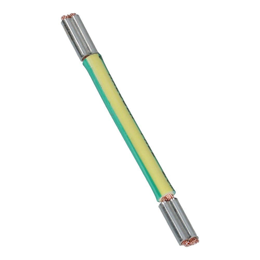 Montagedraad met vertind huls geel-groen 6mm² 570mm halogeenvrij 90°C