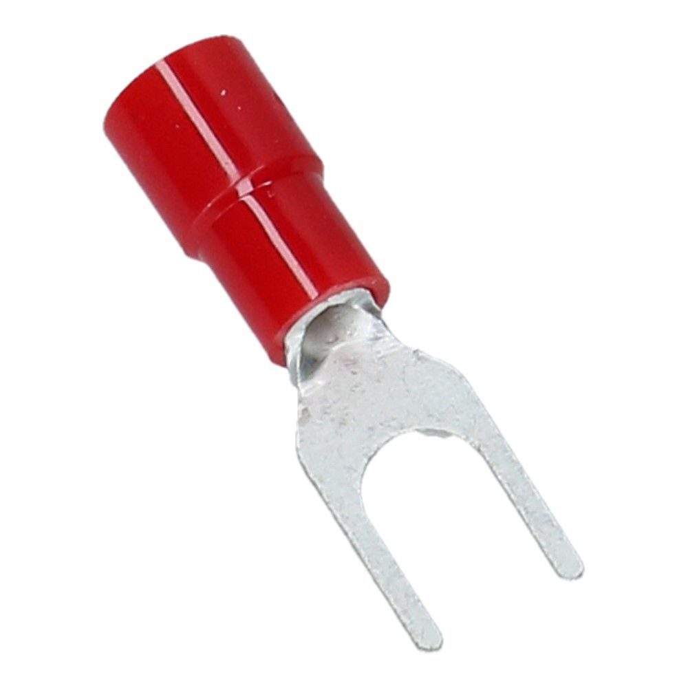 Kabelschoen vork opening 4.3mm B-6.4mm Rood -100 stuks