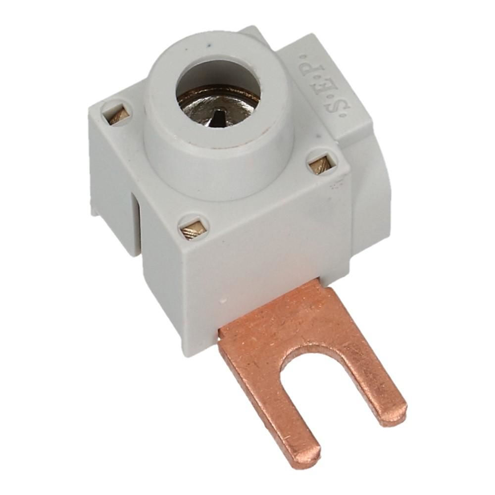 Aftakblok vork grijs 1 fase 50mm² zijkant