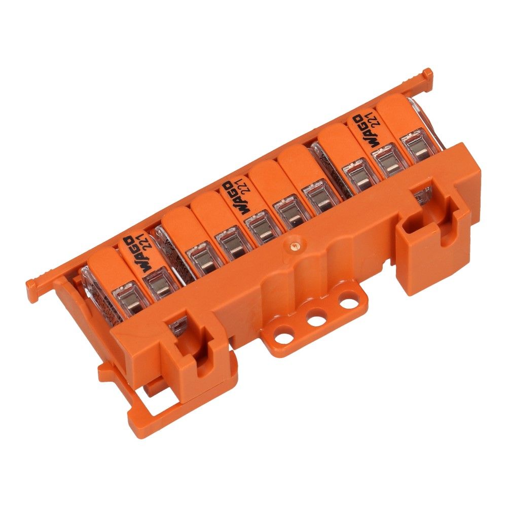 WAGO Bevestigingsadapter verbindingsklem 0.14-4mm² op Dinrail - 10 stuks