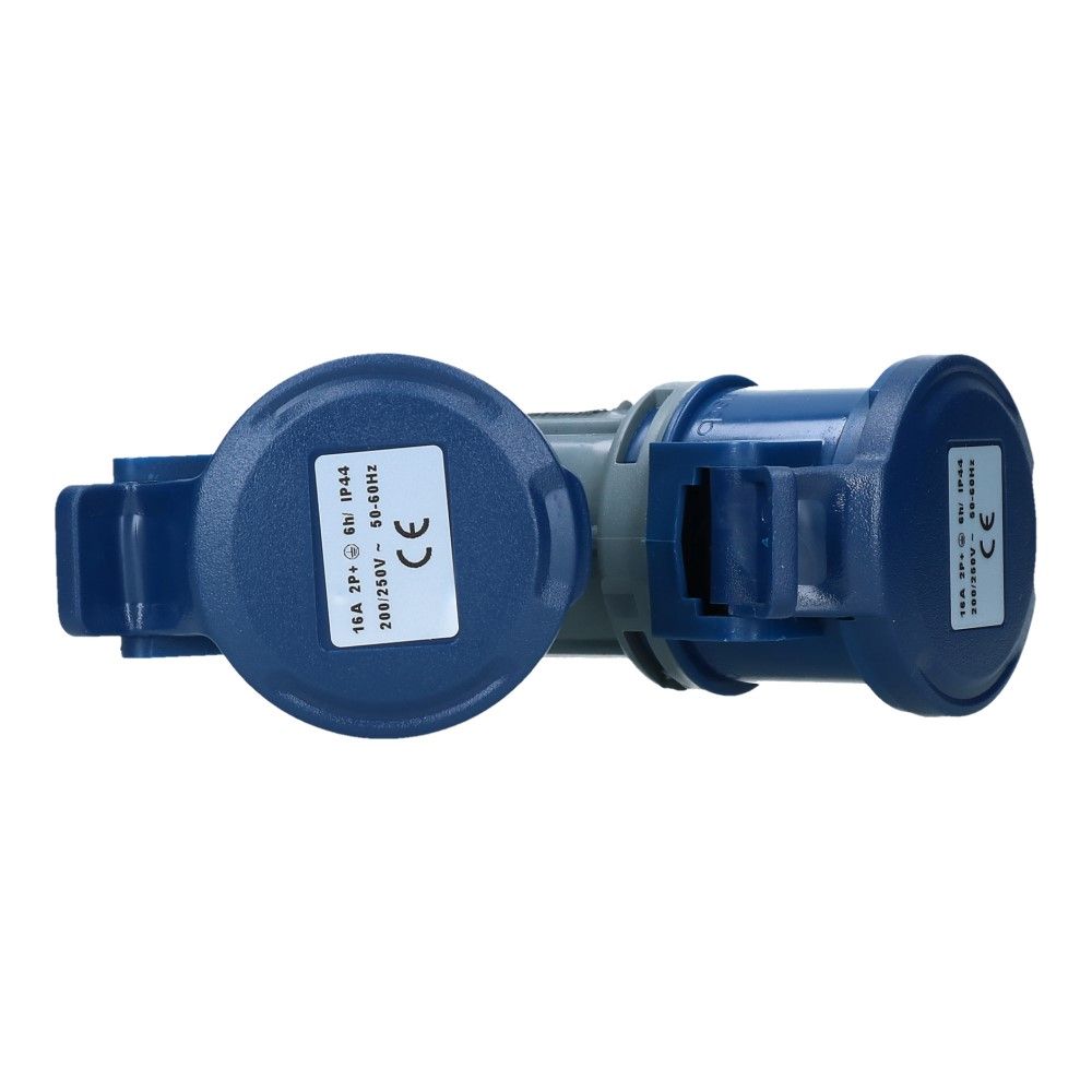 2 weg splitter 1x CEE naar 2xCEE 1p+n+e 16A