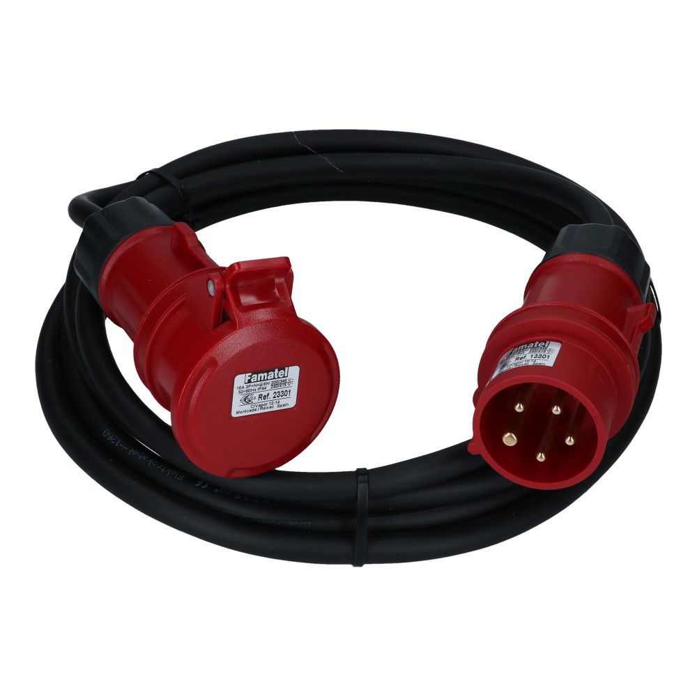 CEE verlengkabel 5 polig 16A 5x2.5mm² 5 meter IP44 H07RN-F