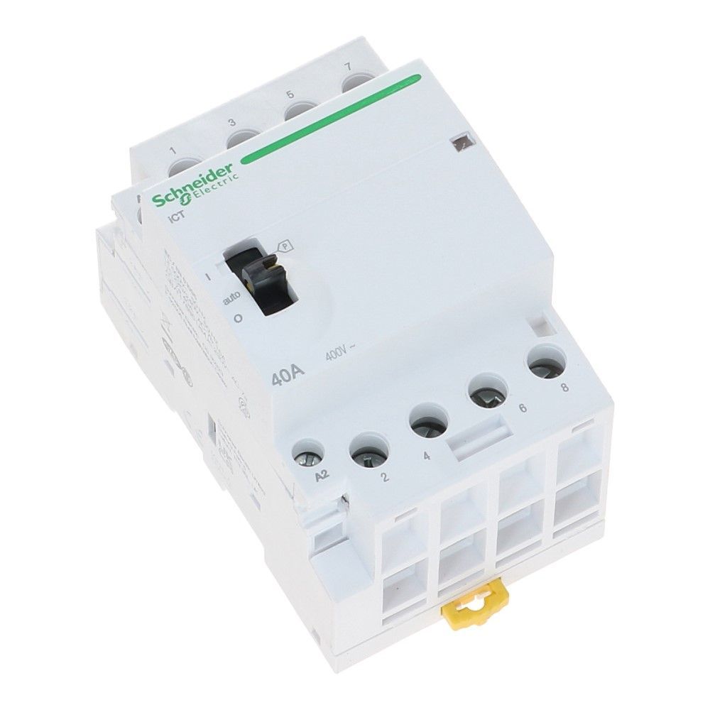 4 polig Installatierelais handbediend 40A 230VAC 4 NO iCT