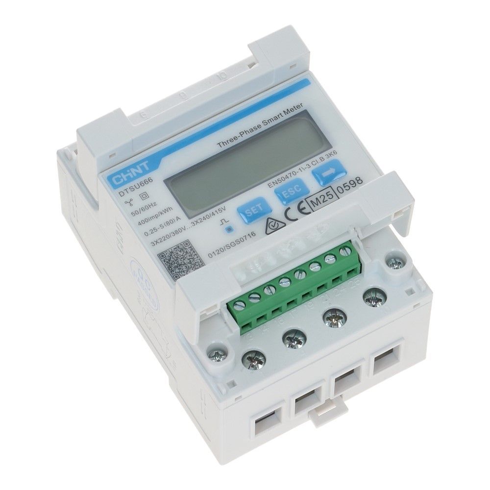 Chint kWh meter 80A 3-fase direct Modbus MID