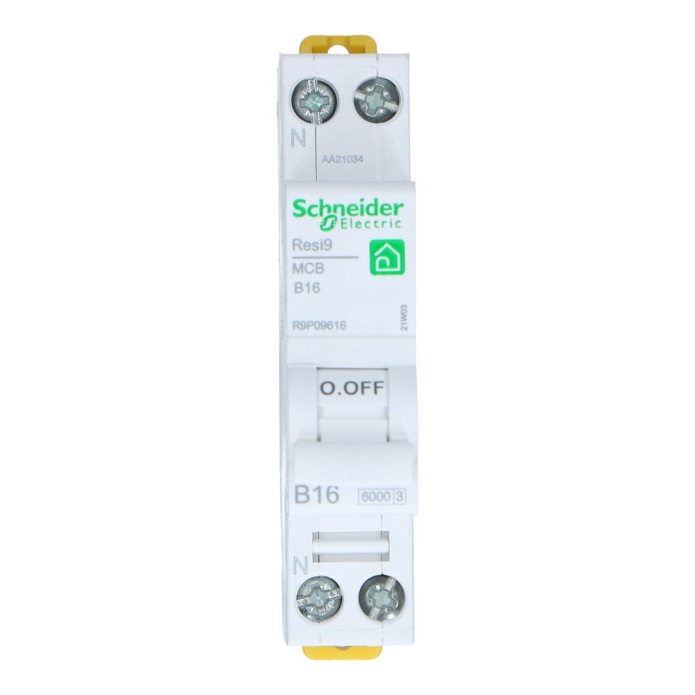 Installatieautomaat 1 polig + nul 32A kar C 6kA Resi9