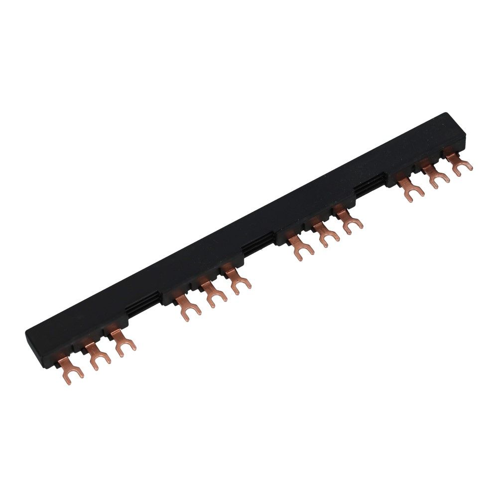 Kamrail vork 3 fase 12 poles offset 18mm tbv motorbeveiliging