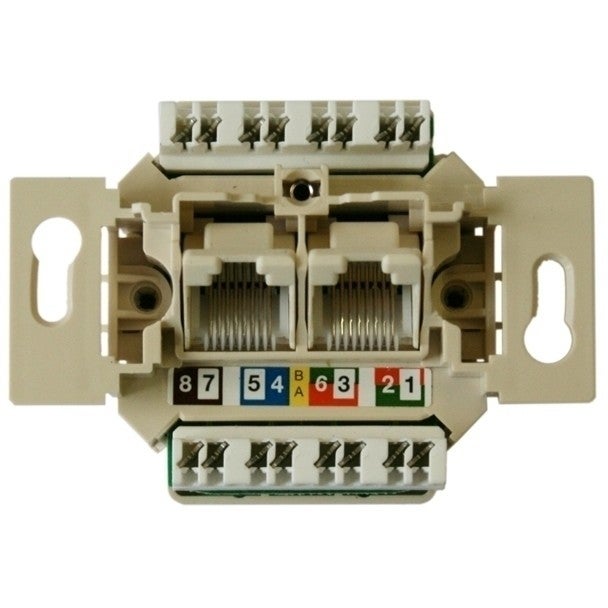 Inbouwsokkel 2xRJ45 CAT5e