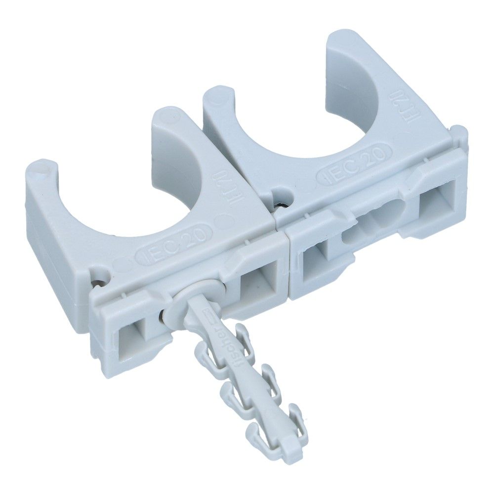 Klembeugel met plug SF Plus RC 20-21mm lichtgrijs - 100 stuks