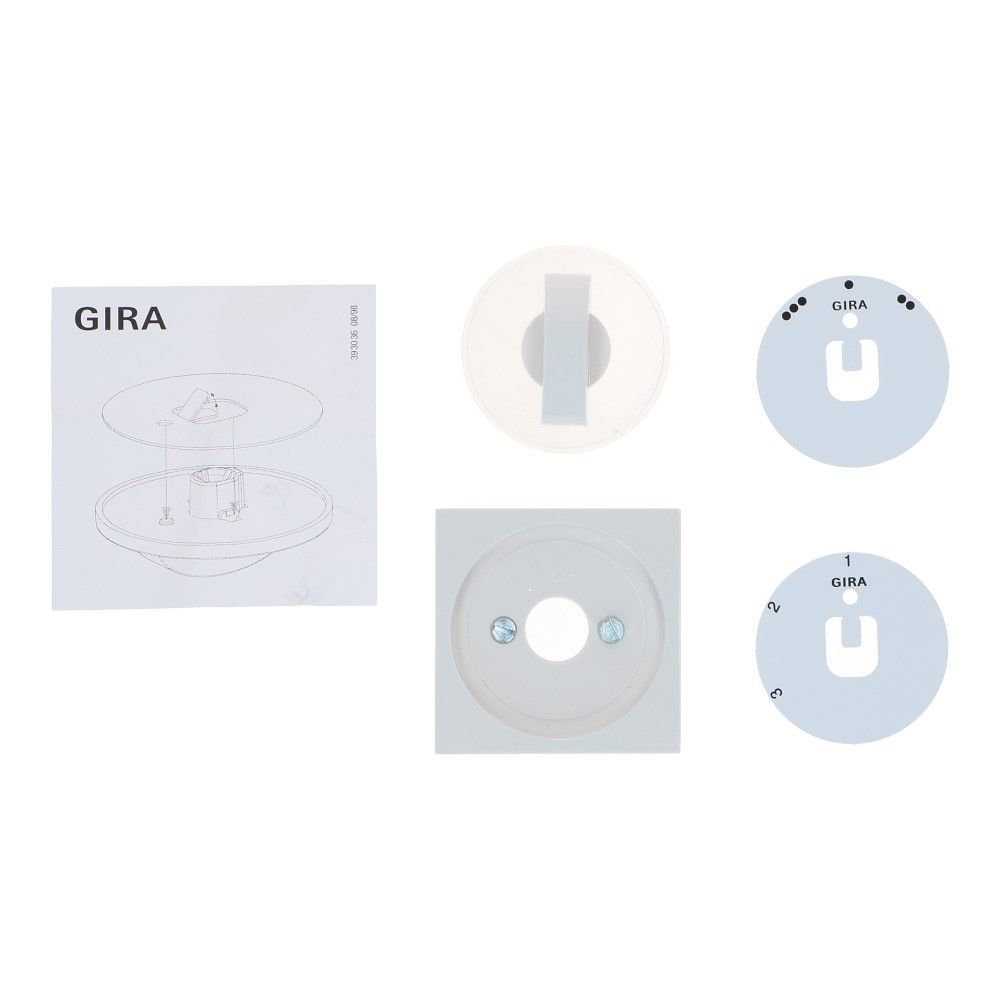 GIRA Systeem 55 Afdekking 3 standen schakelaar ventilator Zuiver wit