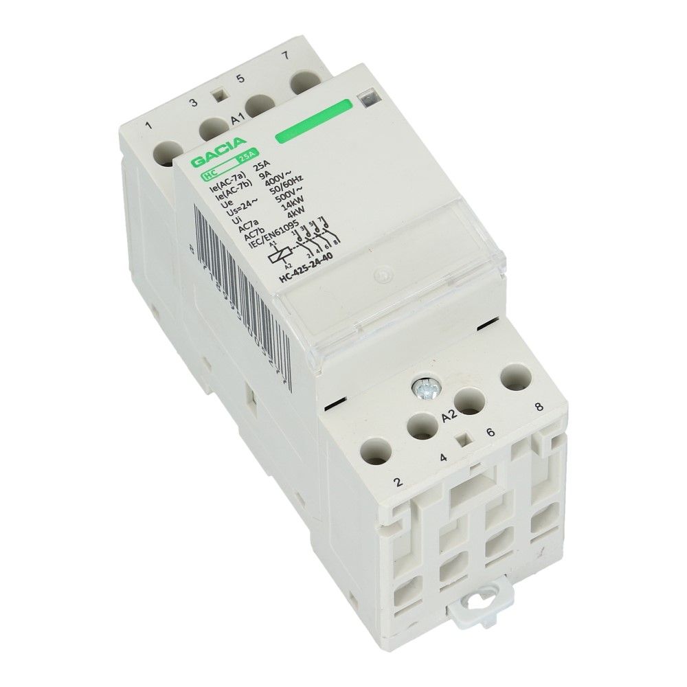4 polig 4 NO 25A 24Vac Installatierelais