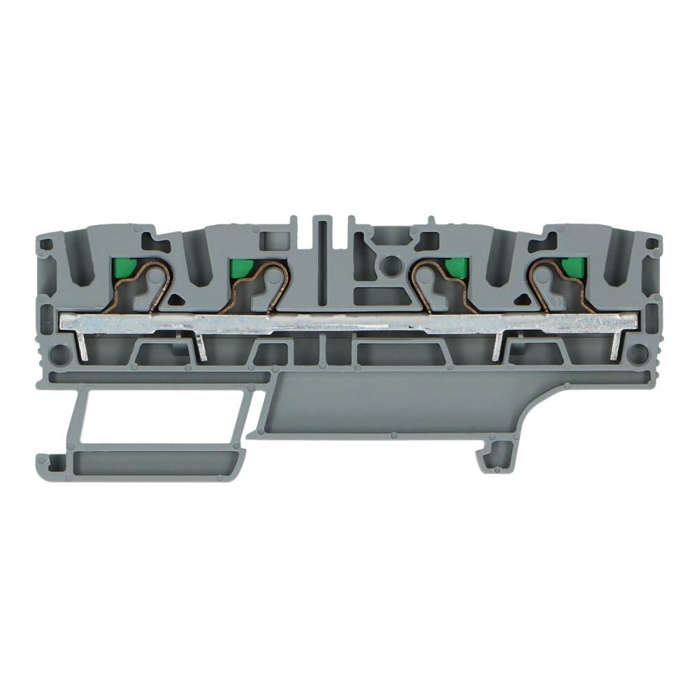 Montageklem steek EFC 4mm² grijs 4 aansluitingen