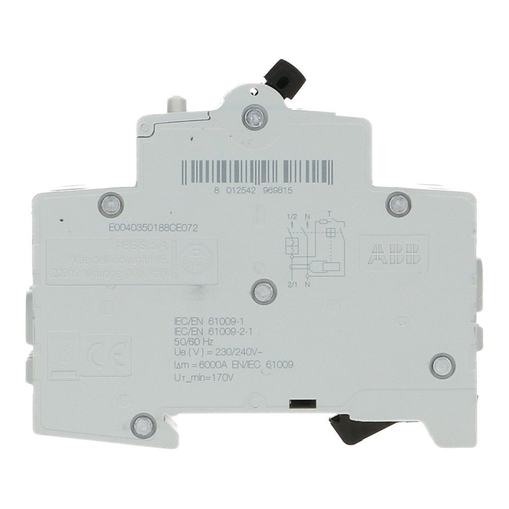 ABB Aardlekautomaat B20 1 polig + nul 30mA 6kA DS201