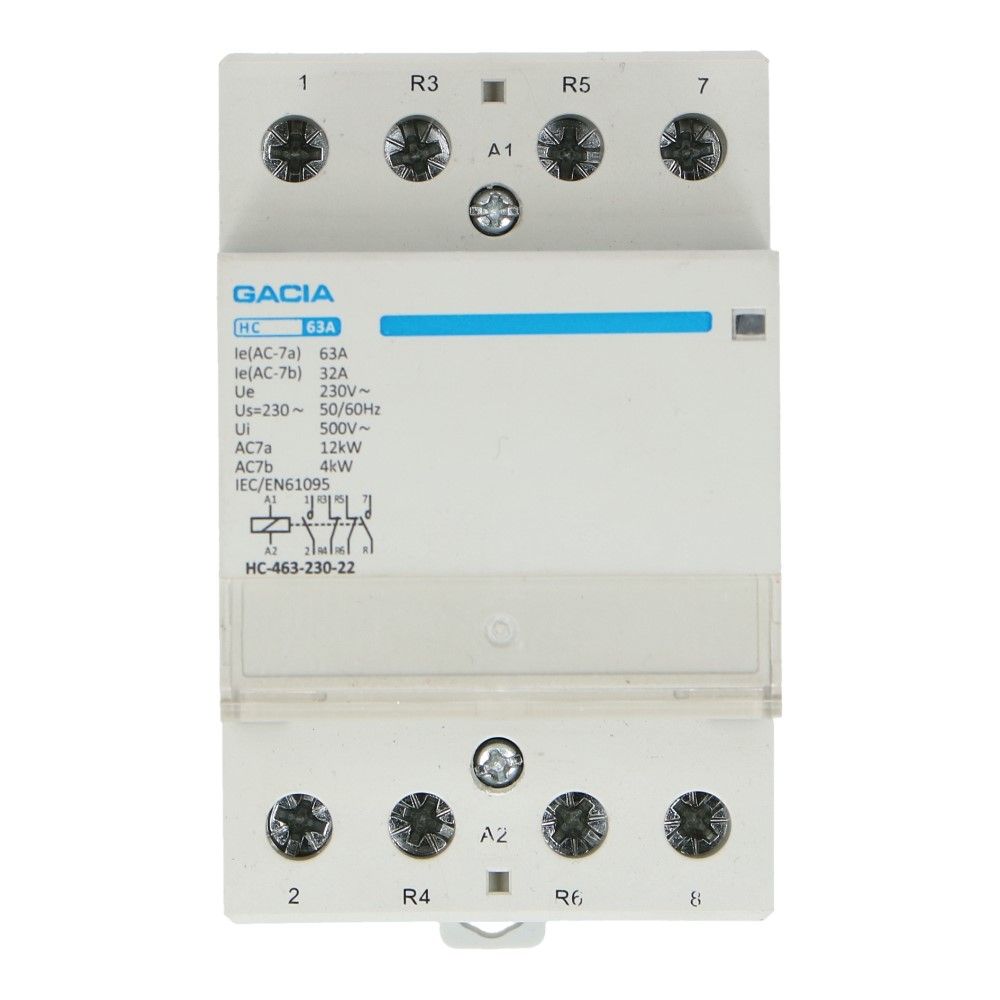4 polig 2 NC + 2 NO 63A Installatierelais