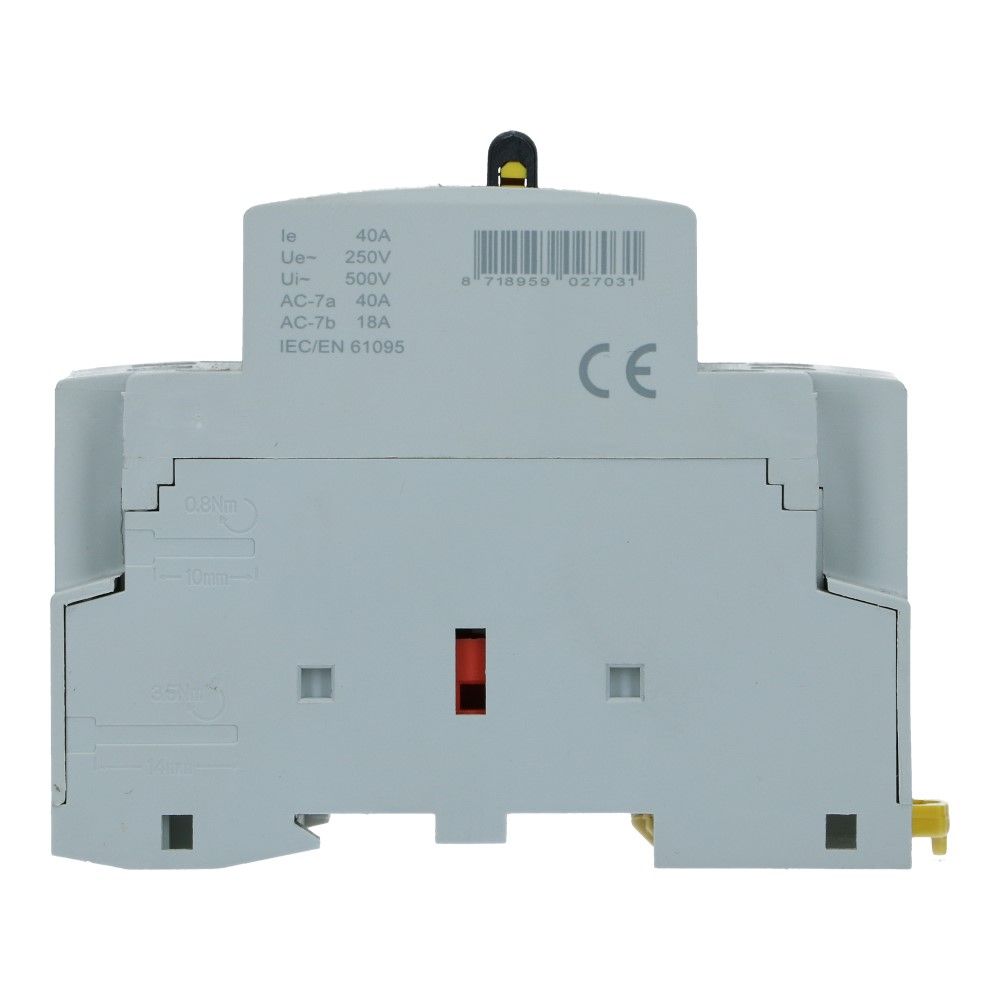 Installatierelais handbediend 40A 24VAC 2 NO