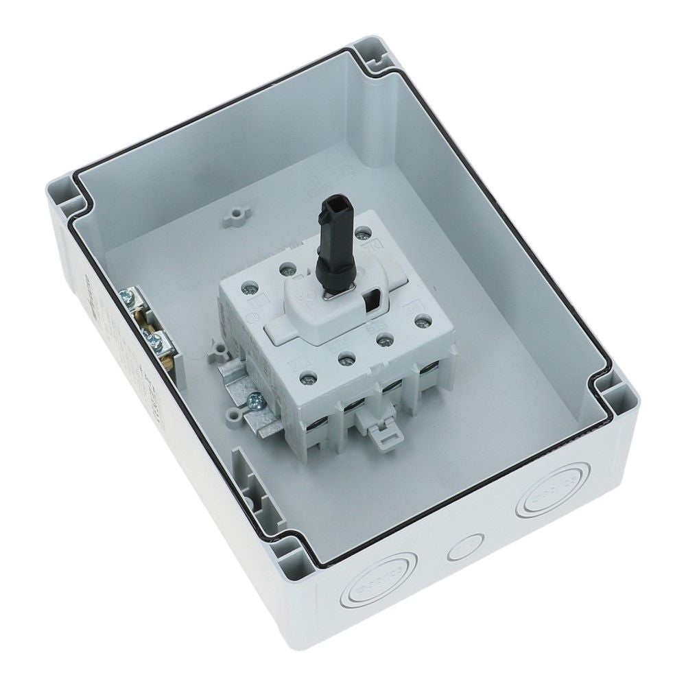 Werkschakelaar IP65 4 polig 100A 144x190x131mm zwart hendel ABS AC22-80A