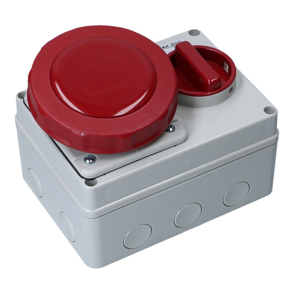 CEE schakel female 5 polig 6H 32A IP67 opbouw wcd 380-415VAC