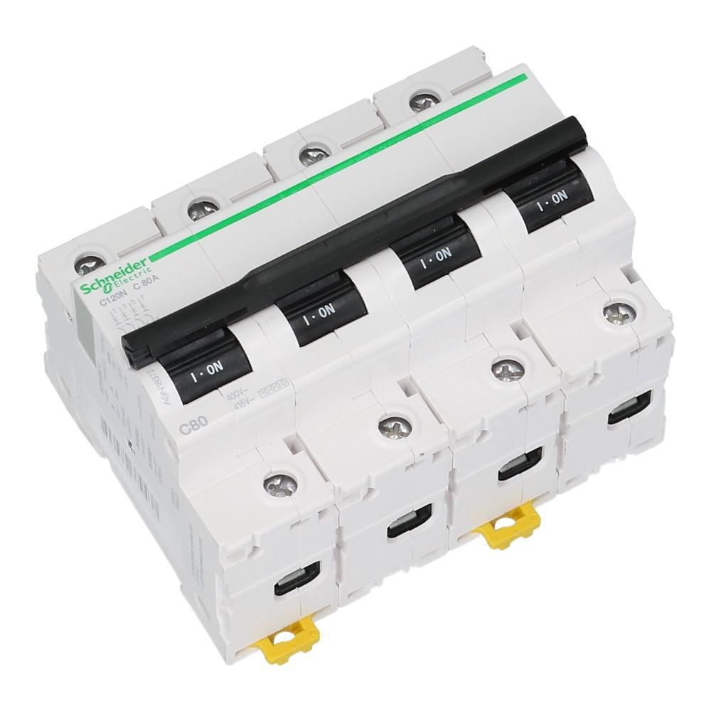 Installatieautomaat 4 polig 80A C 10kA Acti9 C120N
