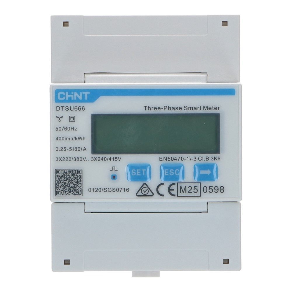 Chint kWh meter 80A 3-fase direct Modbus MID