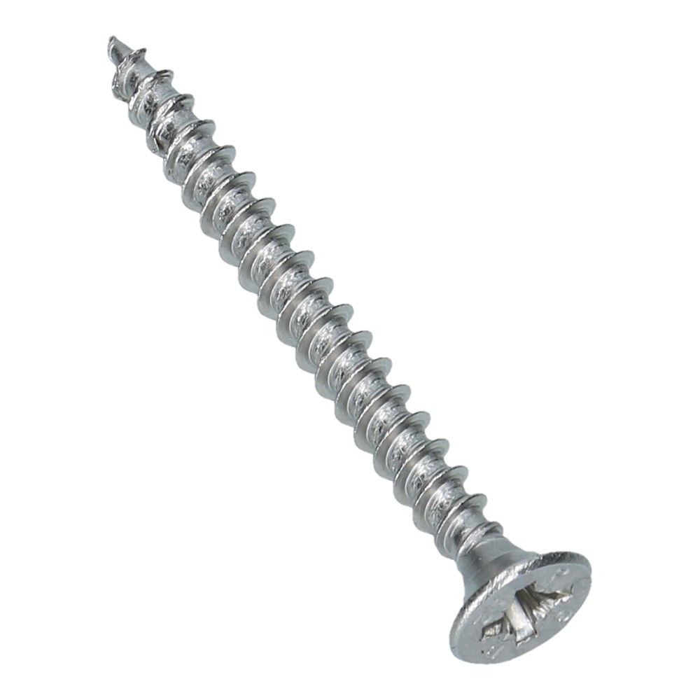Spaanplaatschroef 4.5x45 Platkop RVS A2 PZ2 - 200 stuks