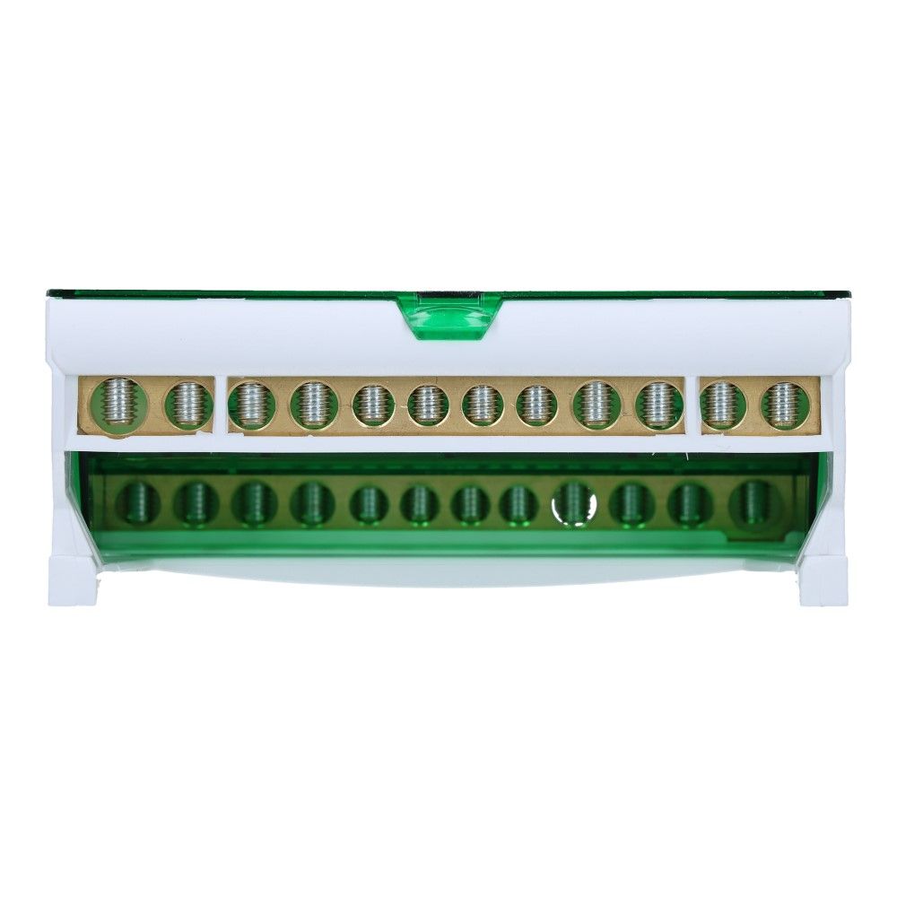 Verdeelblok DS 125A 4 rijen 12 aansluitingen 500VAC